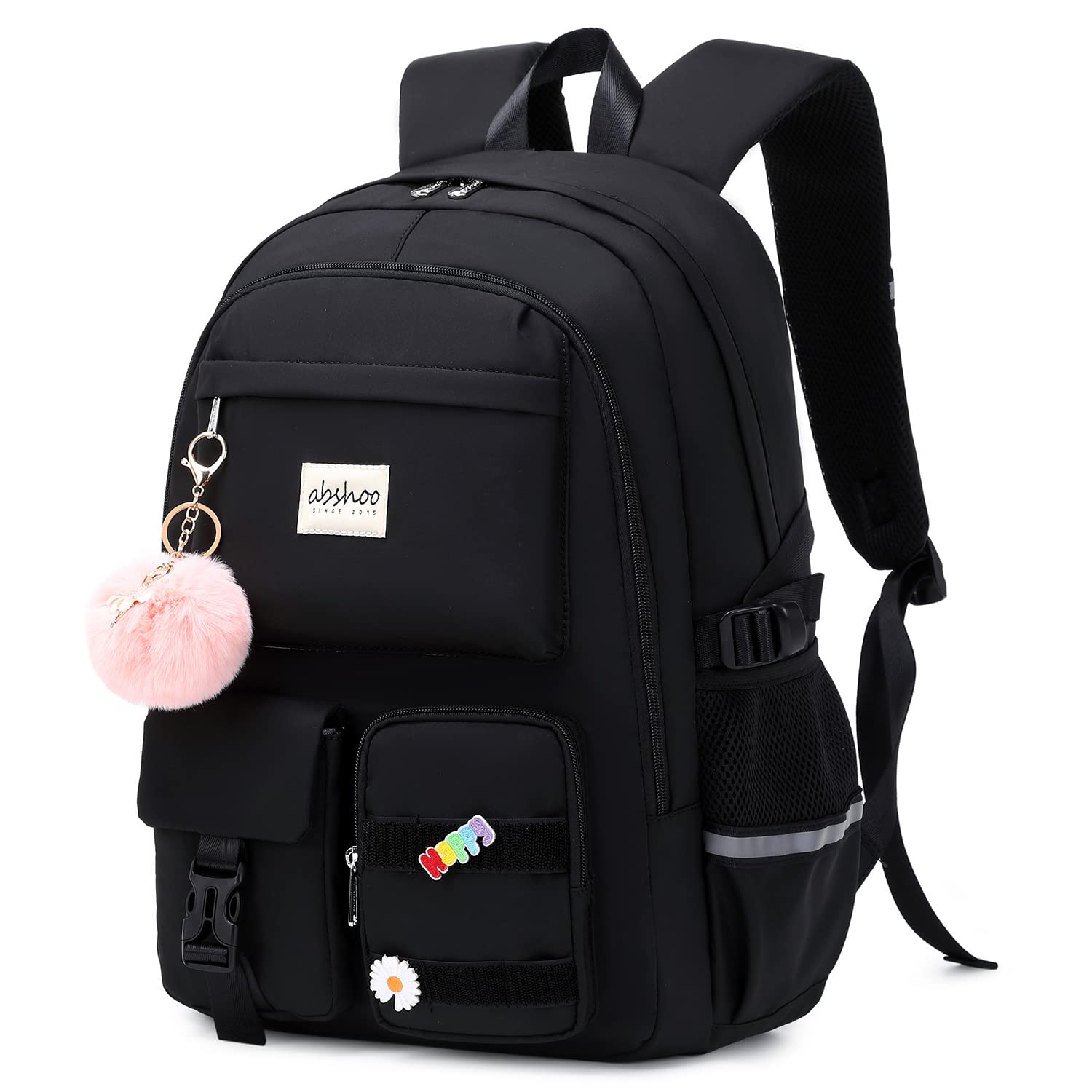 Foto 2 | Mochila Abshoo Big Student Negra para Laptop para Mujer - Venta Internacional