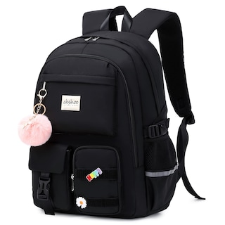 Foto 2 | Mochila Abshoo Big Student Negra para Laptop para Mujer - Venta Internacional