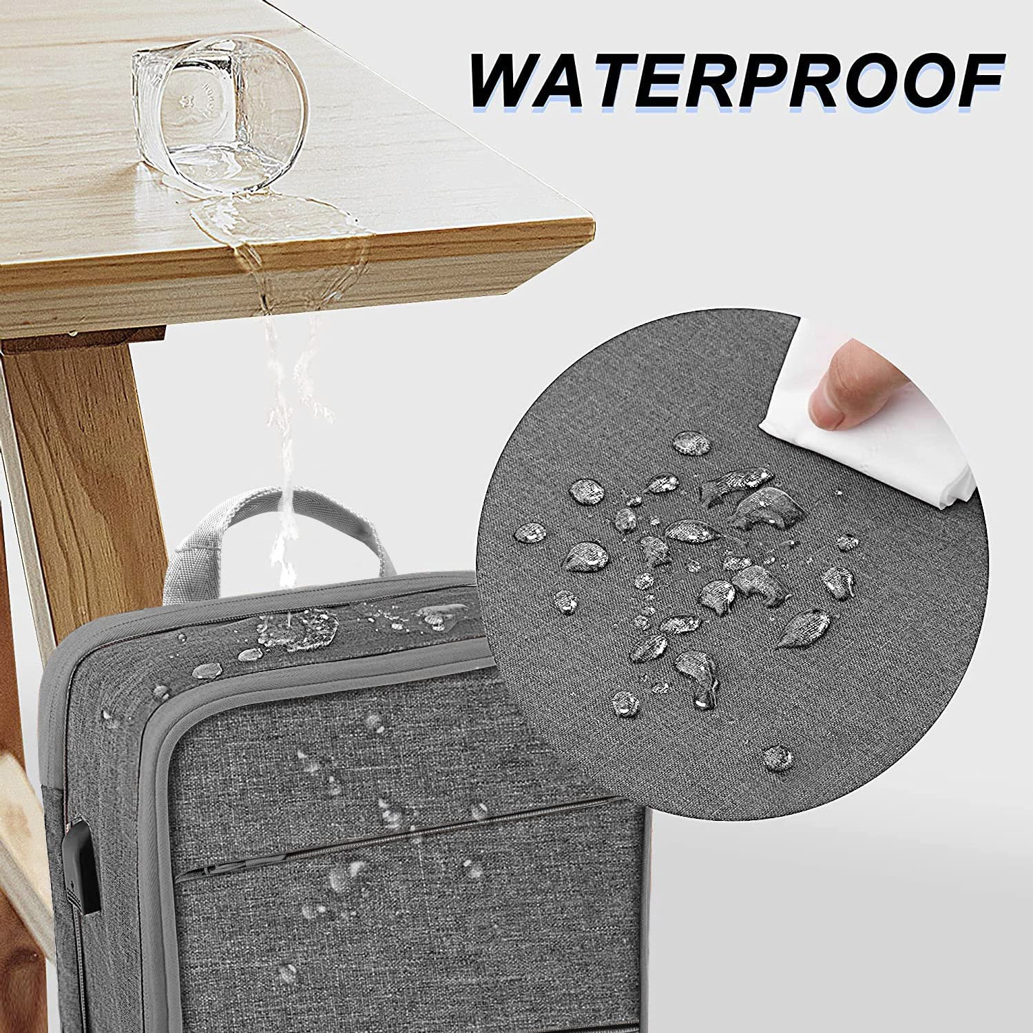 Foto 5 pulgar | Mochila Zinz Gris para Laptop de 16"-Venta Internacional