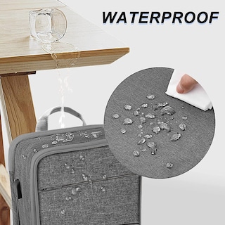 Foto 4 | Mochila Zinz Gris para Laptop de 16"-Venta Internacional