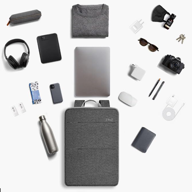 Foto 6 pulgar | Mochila Zinz Gris para Laptop de 16"-Venta Internacional