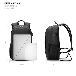 Foto 3 | Mochila Swissdigital Design College Laptop 15.6 Pulgadas Negra - Venta Internacional