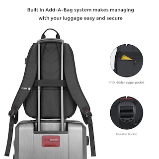Foto 7 | Mochila Swissdigital Design College Laptop 15.6 Pulgadas Negra - Venta Internacional