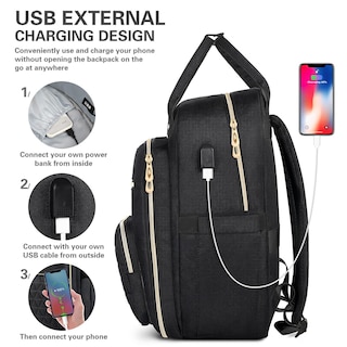 Foto 6 | Mochila Etronik para Portátil 15,6 Pulgadas y Puerto Usb con Lonchera - Venta Internacional