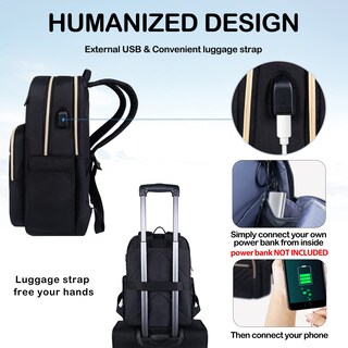Foto 4 | Mochila Vankean Negra para Laptop de 15.6"-Venta Internacional