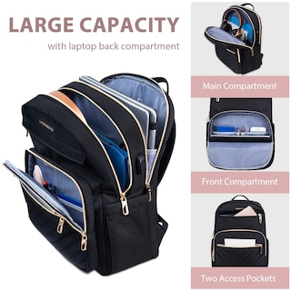 Foto 5 | Mochila Vankean Negra para Laptop de 15.6"-Venta Internacional