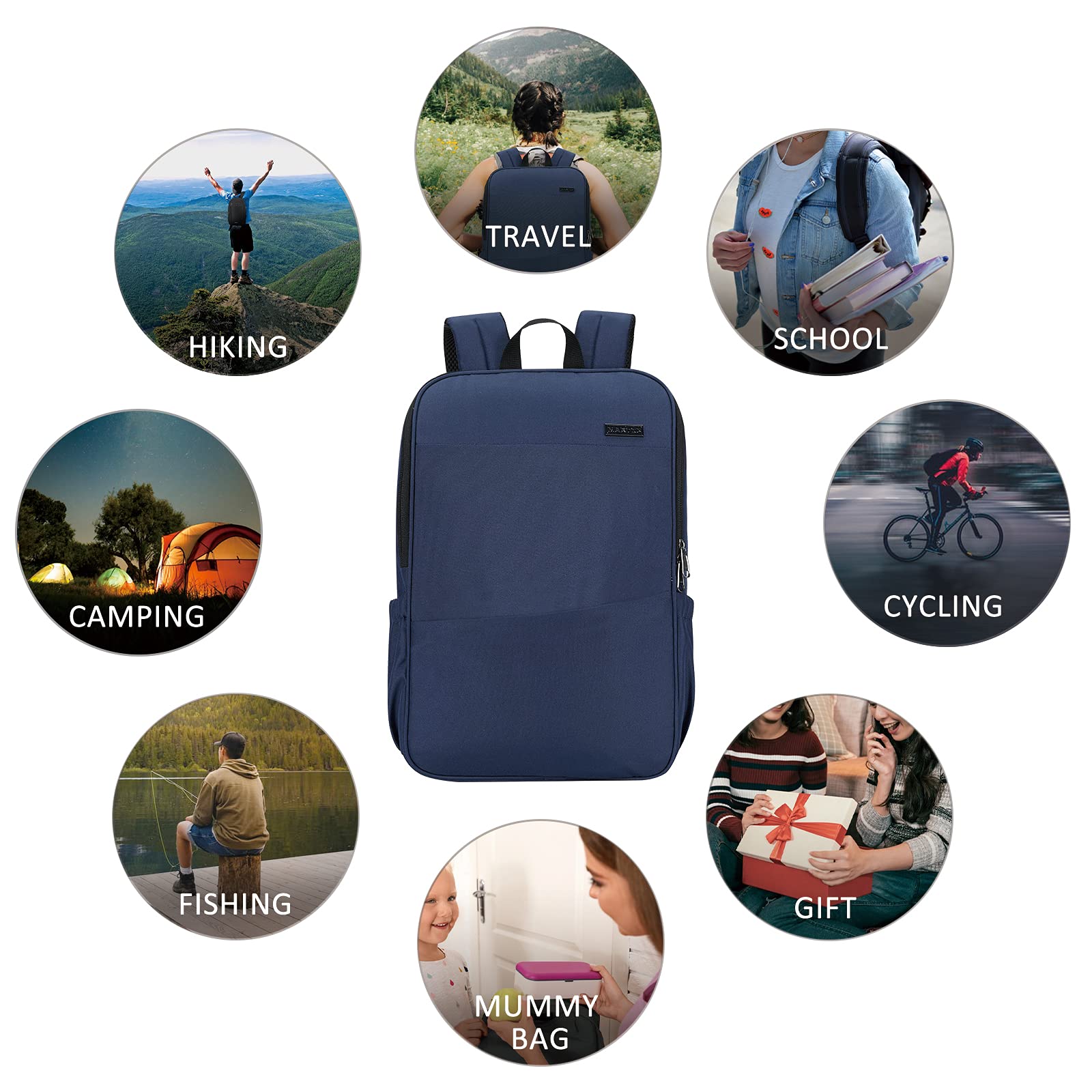 Foto 7 | Mochila para Portátil Maxtop Bookbag con Puerto USB de 15.6 Pulgadas Water Res - Venta Internacional