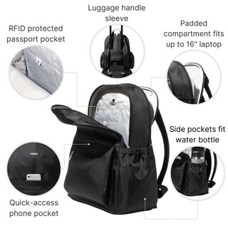 Foto 2 | Mochila Baggallini Essential con Espacio para Laptop 16 Pulgadas Ligera - Venta Internacional