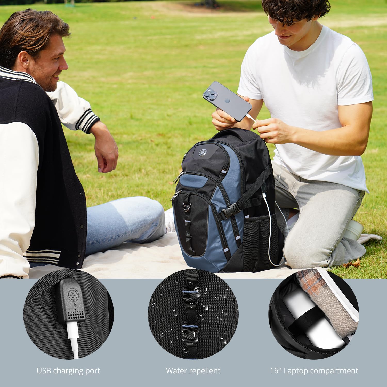 Foto 7 pulgar | Mochila Swissdigital Azul-Venta Internacional