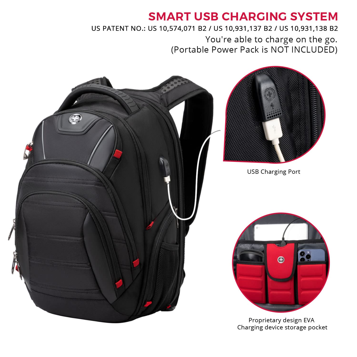 Foto 3 pulgar | Mochila Swissdigital Design Travel 15,6 " para Portátil Negra para Hombre - Venta Internacional