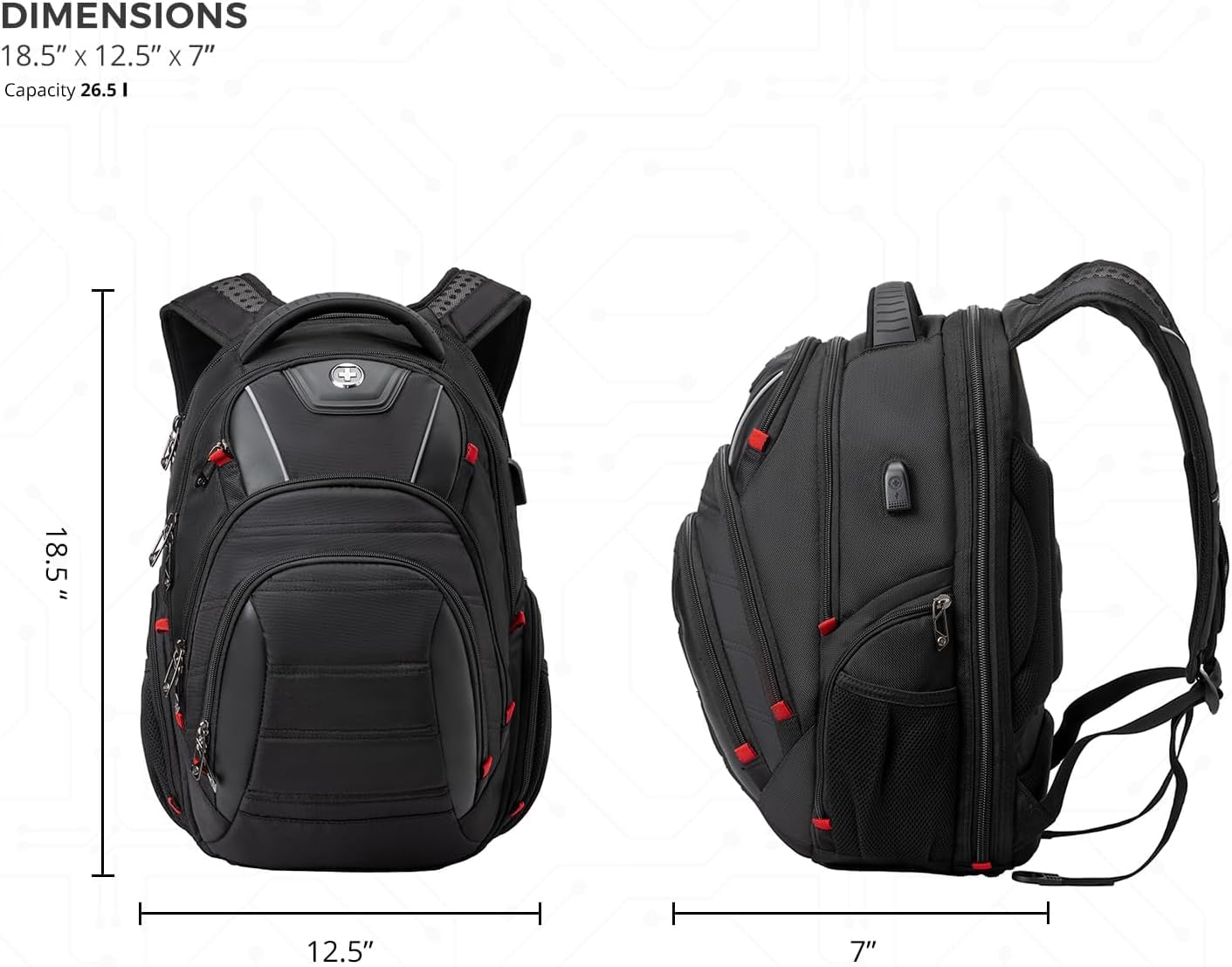 Foto 8 pulgar | Mochila Swissdigital Design Travel 15,6 " para Portátil Negra para Hombre - Venta Internacional