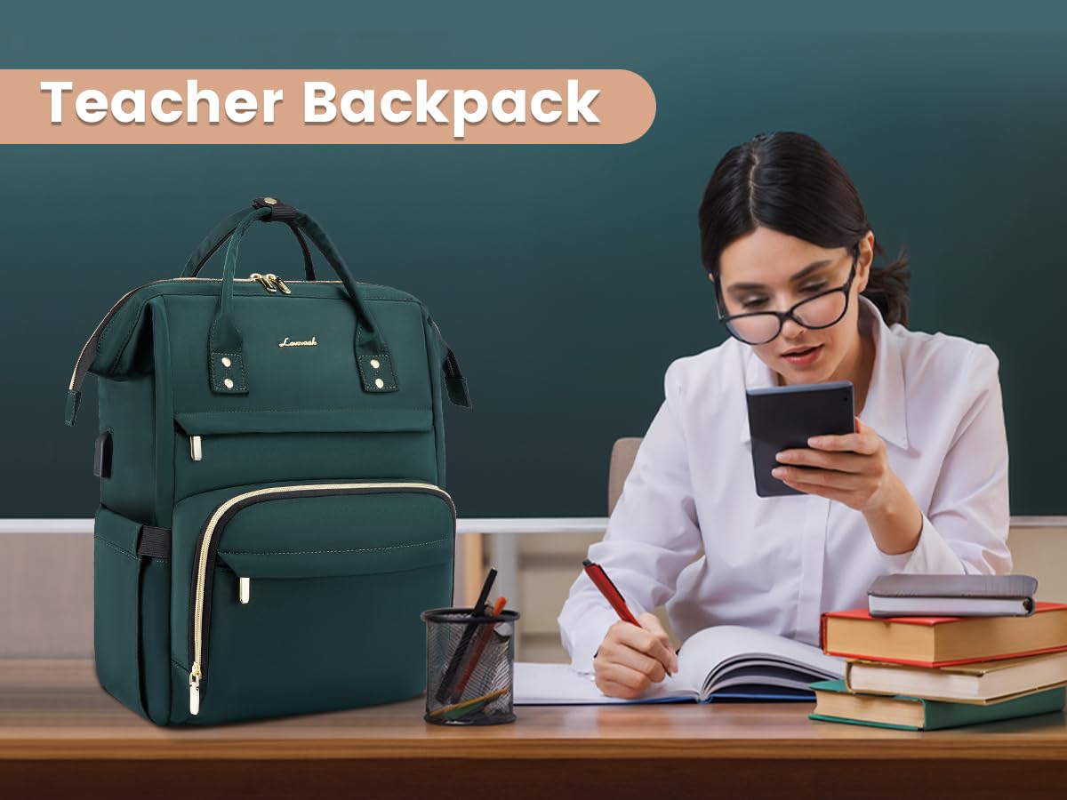 Foto 7 | Mochila Lovevook College Impermeable Verde Oscuro - Venta Internacional