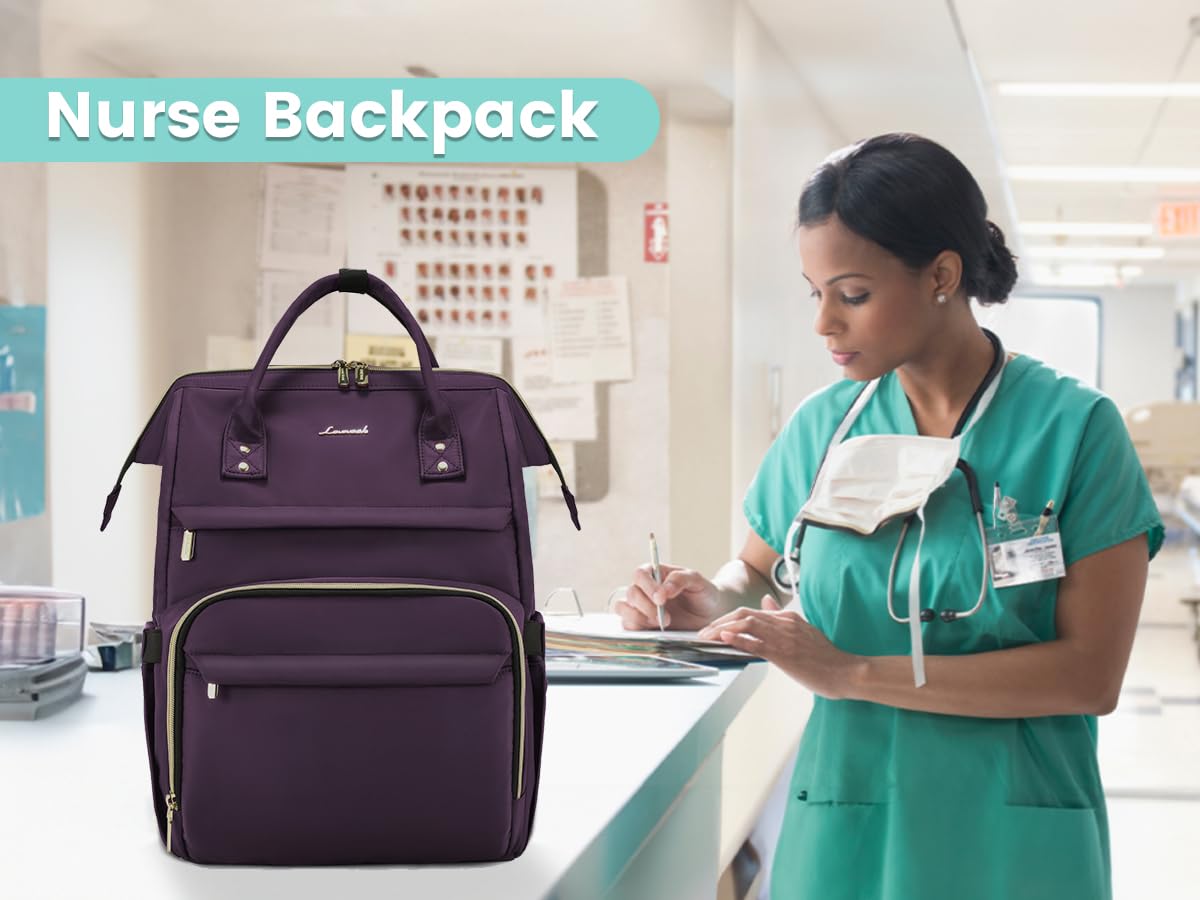 Foto 6 | Mochila Lovevook College para Portátil de 15,6 Pulgadas Resistente al Agua Morado - Venta Internacional
