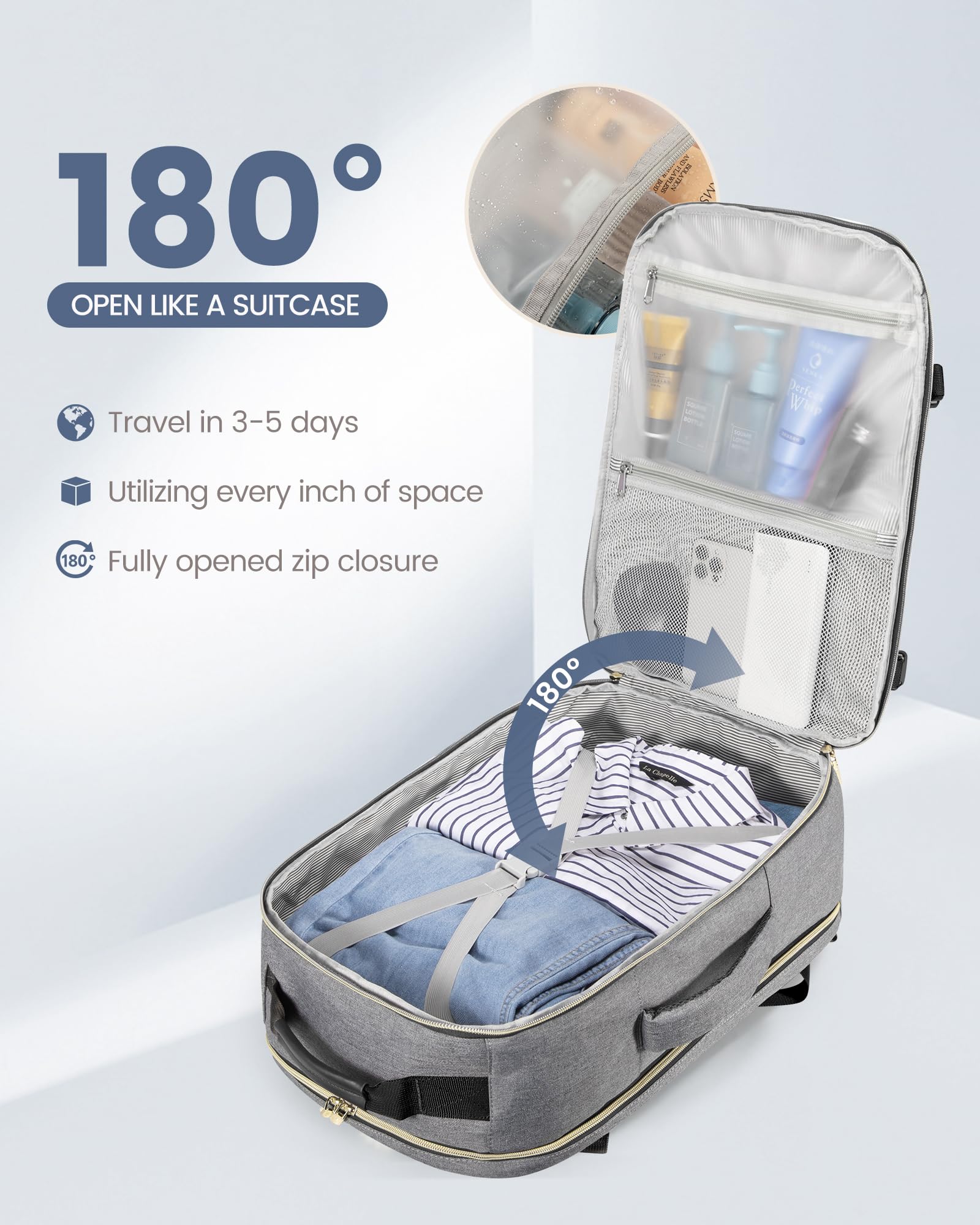 Foto 3 pulgar | Mochila de Viaje Lovevook con 3 Cubos de Embalaje a Prueba de Agua - Venta Internacional