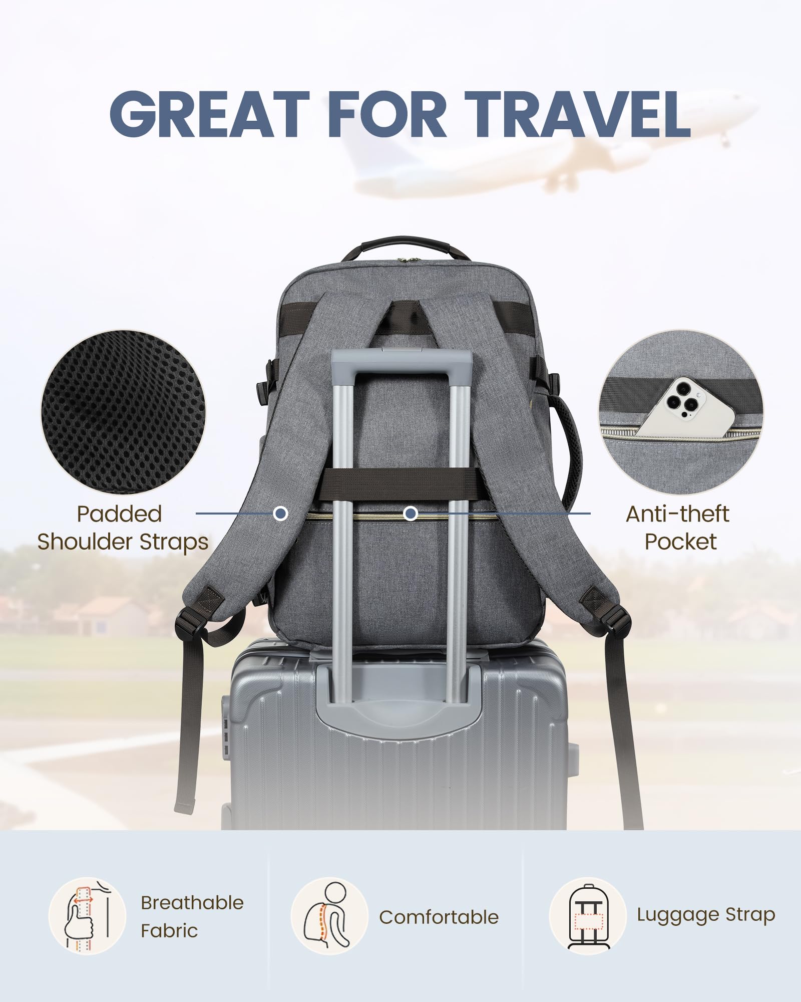 Foto 7 pulgar | Mochila de Viaje Lovevook con 3 Cubos de Embalaje a Prueba de Agua - Venta Internacional