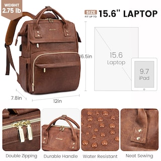 Foto 4 | Mochila para Laptop Lovevook 15.6 Pulgadas con Puerto Usb - Venta Internacional