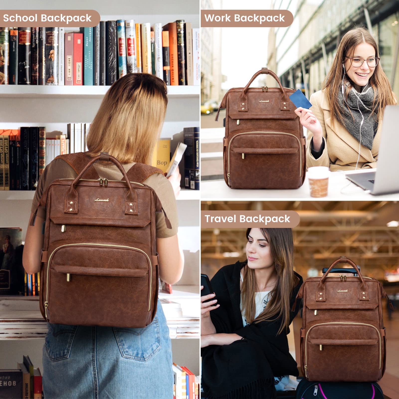 Foto 7 pulgar | Mochila para Laptop Lovevook 15.6 Pulgadas con Puerto Usb - Venta Internacional