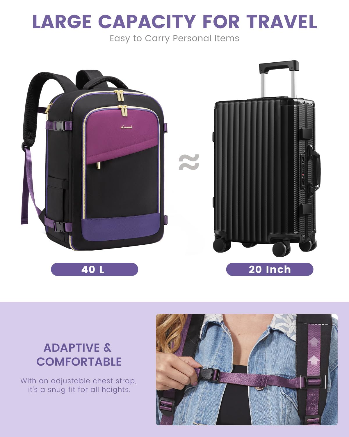 Foto 4 pulgar | Mochila Lovevook para Portátil 17 Pulgadas - Venta Internacional