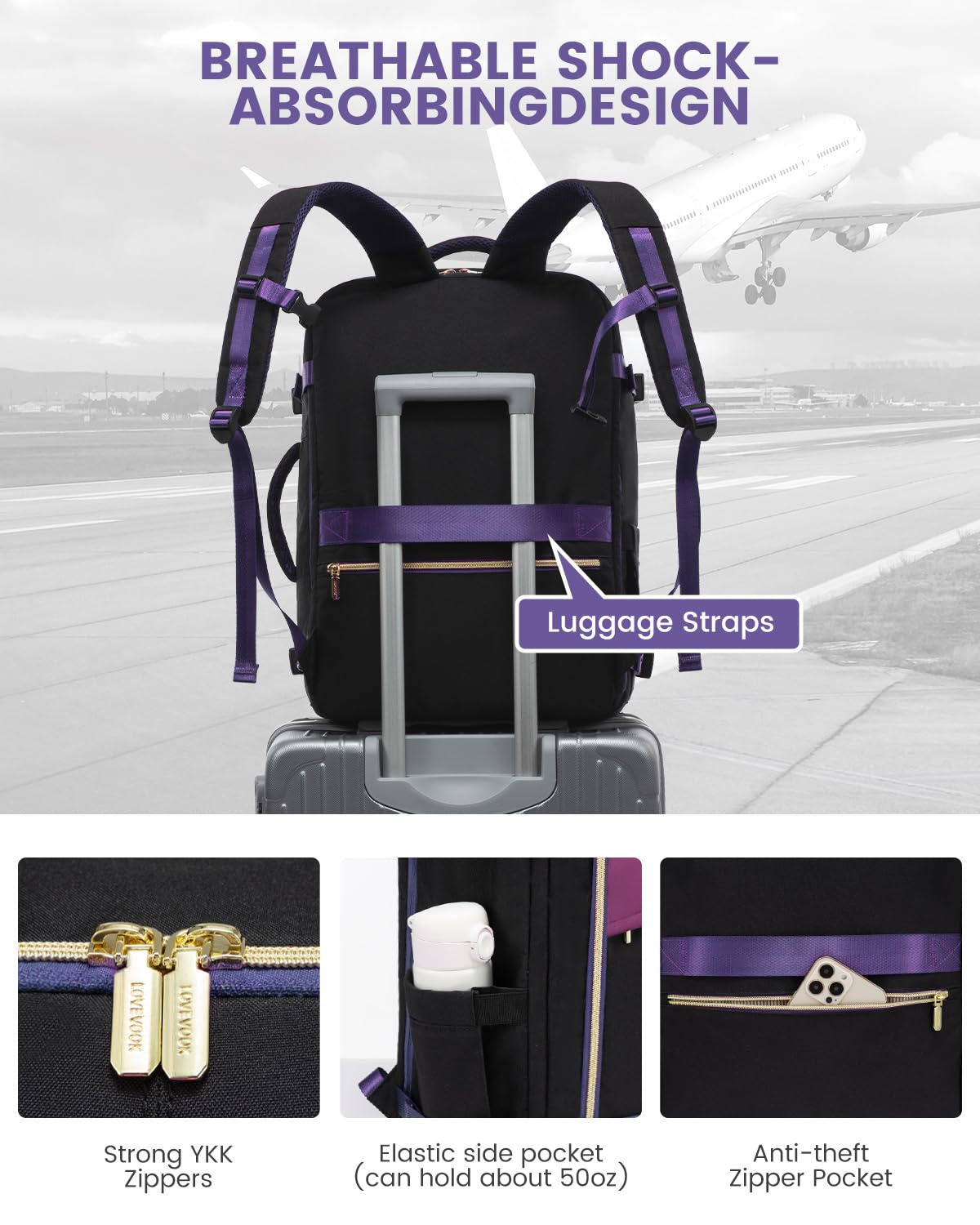 Foto 7 pulgar | Mochila Lovevook para Portátil 17 Pulgadas - Venta Internacional