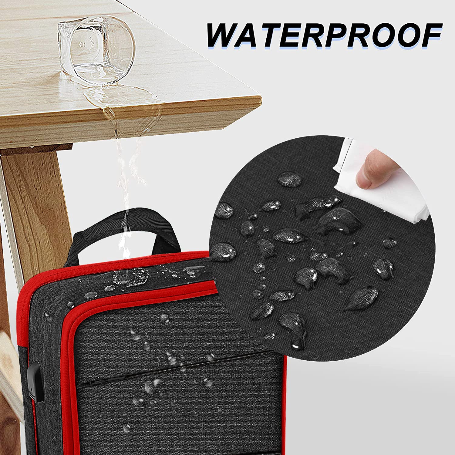Foto 4 | Mochila para Laptop Zinz 15.6 Pulgadas con Puerto Usb - Venta Internacional