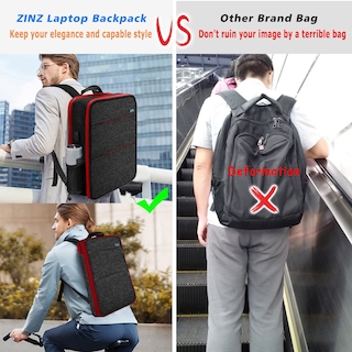 Foto 6 | Mochila para Laptop Zinz 15.6 Pulgadas con Puerto Usb - Venta Internacional