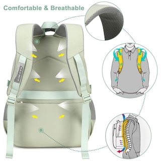 Foto 4 | Mochila Camtop para Laptop 15,6 Pulgadas Verde Salvia - Venta Internacional