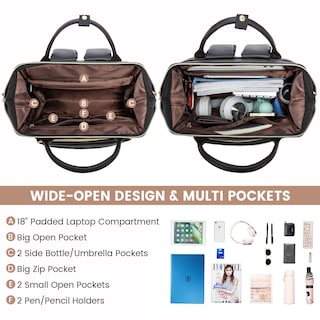 Foto 2 | Mochila para Laptop Lovevook 18 Pulgadas Negro - Venta Internacional