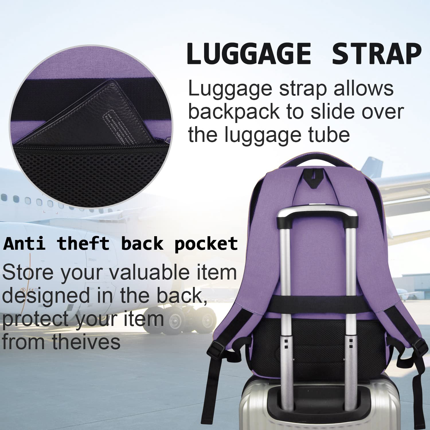 Foto 7 pulgar | Mochila para Laptop Volher Business Travel 15.6 Pulgadas - Venta Internacional