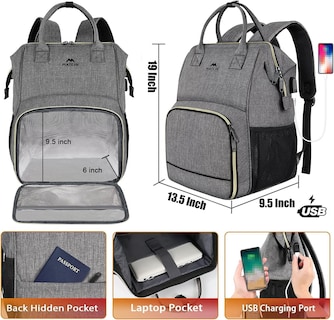 Foto 4 | Mochila Matein 17 Pulgadas con Puerto Usb - Venta Internacional