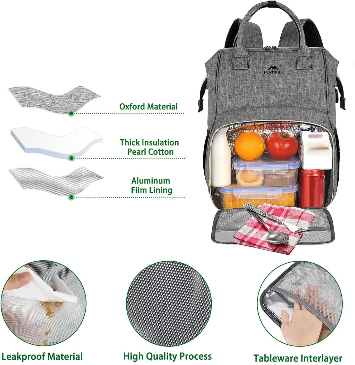 Foto 6 pulgar | Mochila Matein 17 Pulgadas con Puerto Usb - Venta Internacional