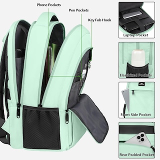 Foto 6 | Mochila Matein para Laptop 15.6 Pulgadas con Puerto Usb - Venta Internacional