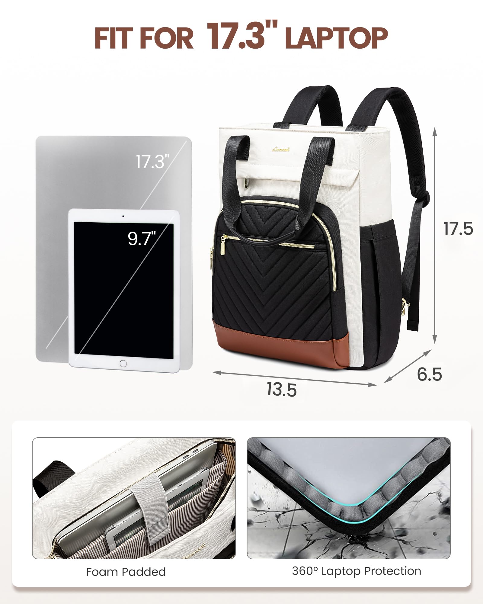 Foto 3 | Mochila para Portátil Lovevook 17 Pulgadas - Venta Internacional