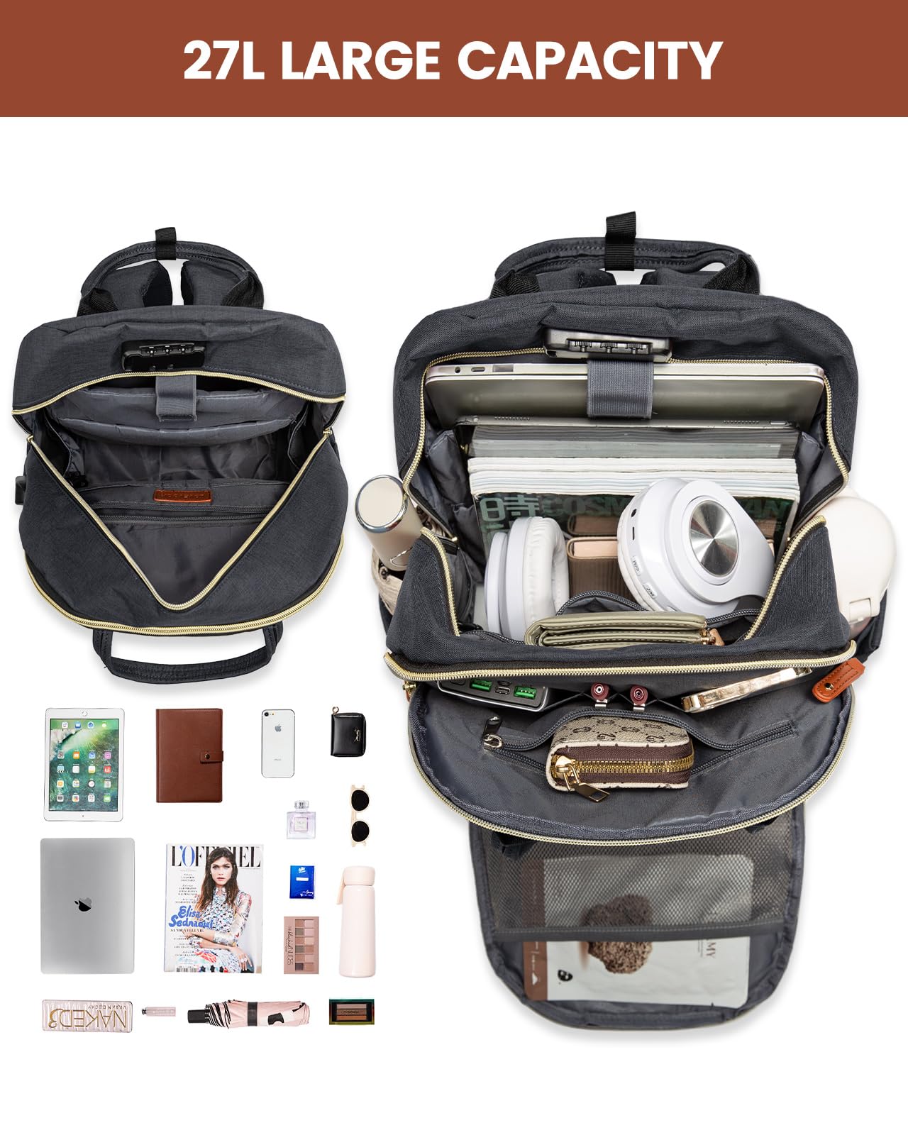 Foto 3 pulgar | Mochila para Portátil Lovevook Unisex Antirrobo 15.6 Pulgadas - Venta Internacional