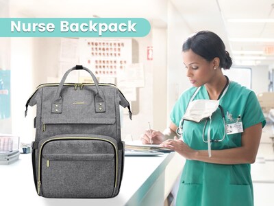 Foto 6 | Mochila para Laptop Lovevook 15.6 Pulgadas Impermeable Gris - Venta Internacional
