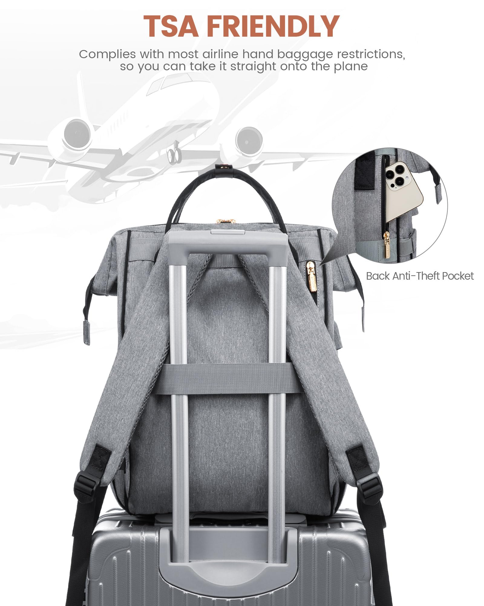 Foto 5 | Mochila para Laptop Lovevook Impermeable 15,6 Pulgadas - Venta Internacional