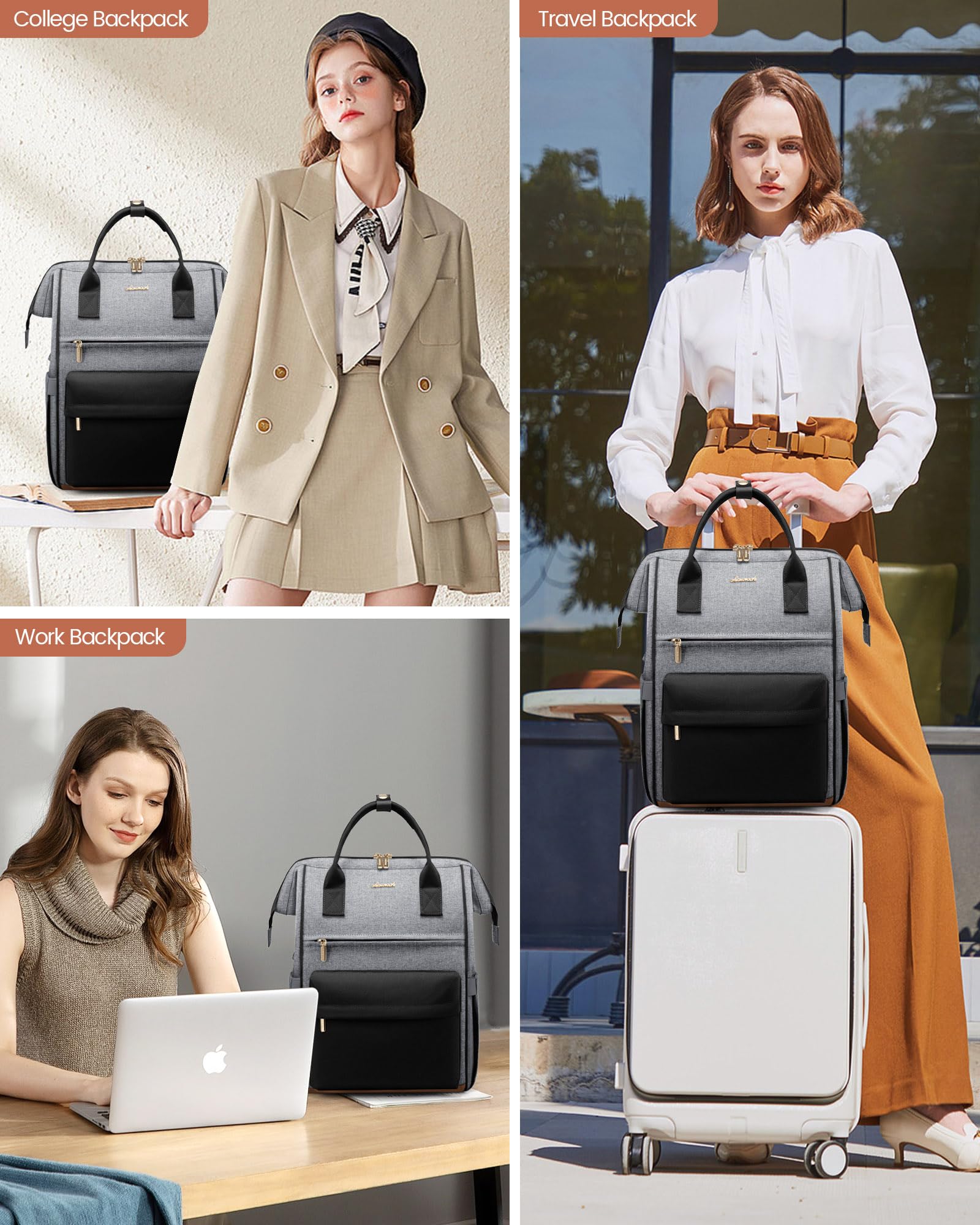 Foto 6 | Mochila para Laptop Lovevook Impermeable 15,6 Pulgadas - Venta Internacional