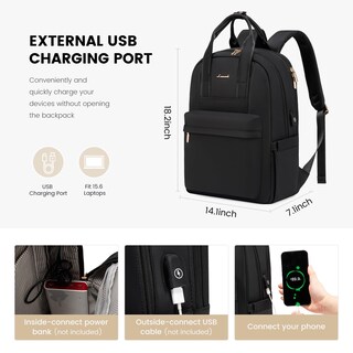 Foto 3 | Mochila para Laptop Lovevook 15.6 Pulgadas - Venta Internacional