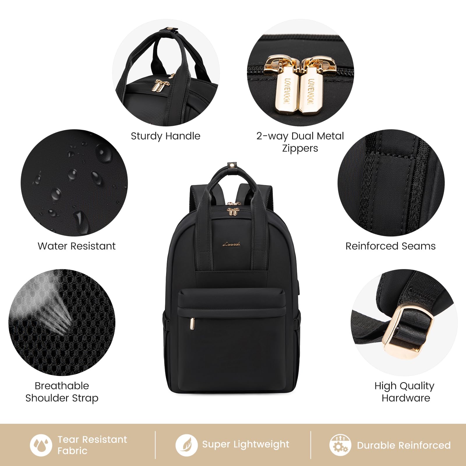 Foto 5 | Mochila para Laptop Lovevook 15.6 Pulgadas - Venta Internacional