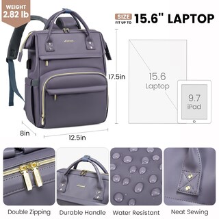 Foto 5 | Mochila para Laptop Lovevook 17 Pulgadas - Venta Internacional