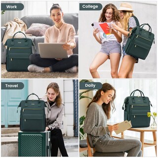 Foto 6 | Mochila para Laptop Lovevook 17 Pulgadas Verde - Venta Internacional