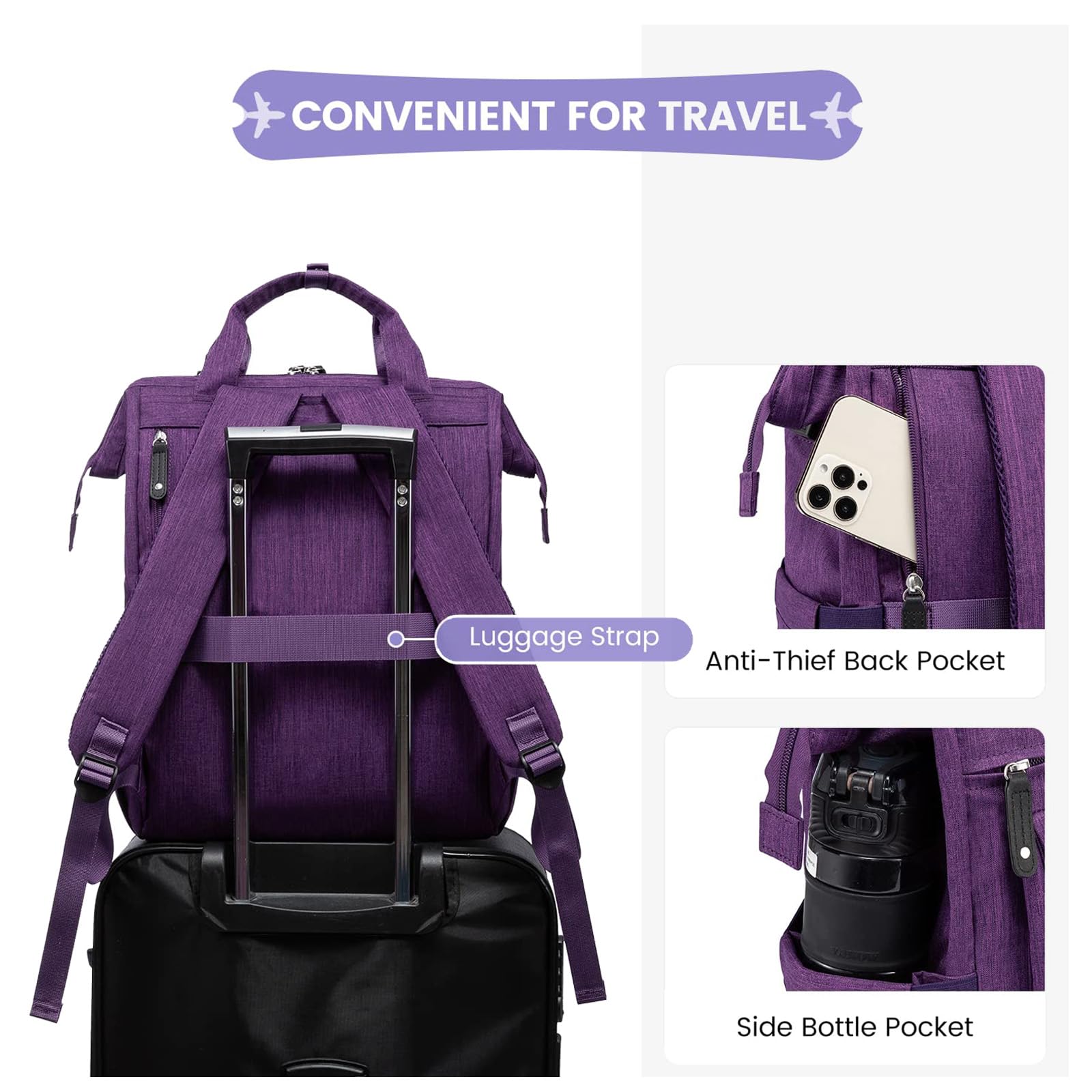Foto 6 pulgar | Mochila Lovevook para Laptop de 15.6"-Venta Internacional