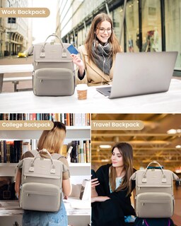 Foto 7 | Mochila Lovevook College para Laptop 15.6" Impermeable Gris Oscuro - Venta Internacional