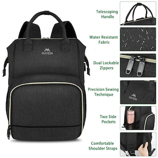 Foto 5 | Mochila de Almuerzo Matein con Aislamiento y Puerto Usb Para Portátil de 15.6 Pulgadas - Venta Internacional