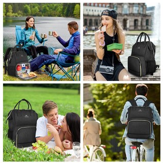 Foto 7 | Mochila de Almuerzo Matein con Aislamiento y Puerto Usb Para Portátil de 15.6 Pulgadas - Venta Internacional