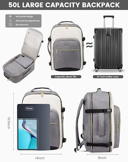 Foto 3 | Mochila de Viaje Lovevook Impermeable - Venta Internacional