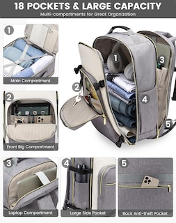Foto 4 | Mochila de Viaje Lovevook Impermeable - Venta Internacional