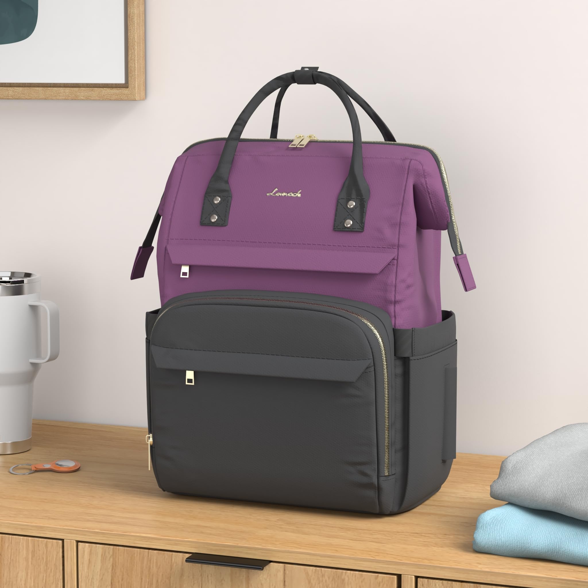 Foto 2 | Mochila para Portátil Lovevook Fashion Business Morada - Venta Internacional