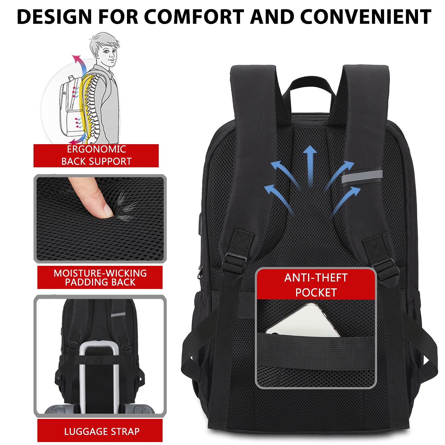 Foto 5 pulgar | Mochila Maxtop Travel Laptop 18.4 Pulgadas - Venta Internacional