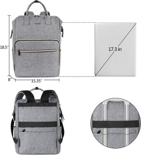 Foto 2 | Mochila Ytonet para Laptop 17,3'' Gris - Venta Internacional