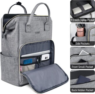 Foto 3 | Mochila Ytonet para Laptop 17,3'' Gris - Venta Internacional